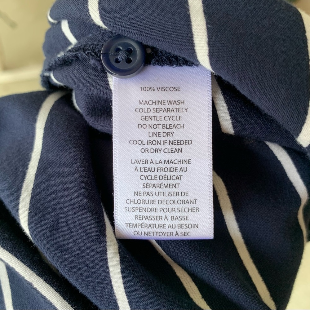 •Beachlunchlounge• Striped Tab Sleeve Blouse-SizeS - Picture 10 of 11